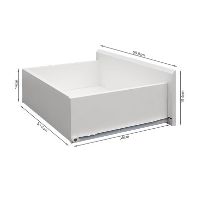 Tongass Wooden Low Boy 6 Drawers - White