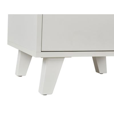SCHERTZ Wooden Bedside Table - WHITE