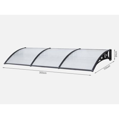 TOUGHOUT 3m x 1m Window Door Canopy Awning