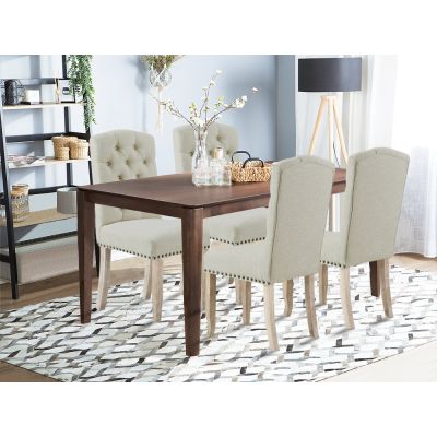 LAYLA 2PCS Upholstered Dining Chair - BEIGE