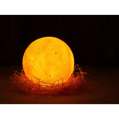 3D Moon Desk Lamp Night Light with Stand