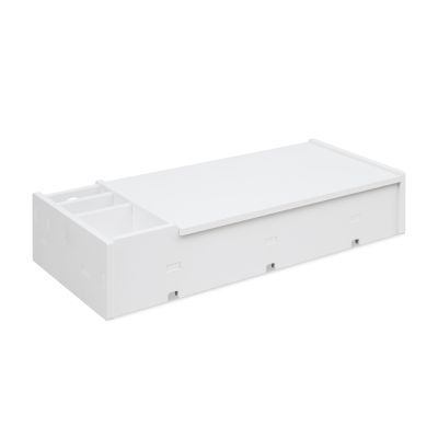 2 Tier Monitor Stand Riser Storage Organizer Shelf - WHITE