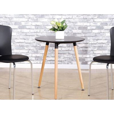 FINLEY Dining Table Round 60x70cm BLACK