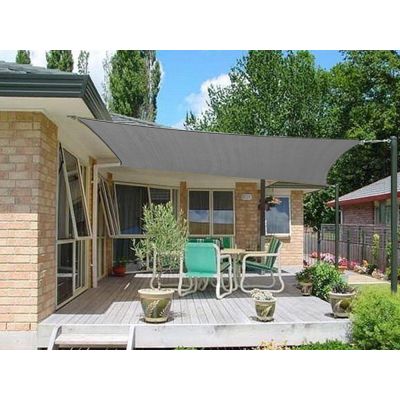 TOUGHOUT Shade Sail Square 5m x 5m - GREY