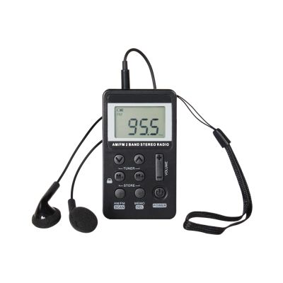 Rechargeable Mini AM FM Radio Pocket Headset Walkman