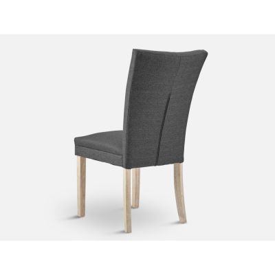 GRACE 2PCS Upholstered Dining Chair - DARK GREY