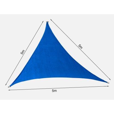 TOUGHOUT Shade Sail Triangle 5m x 5m x 5m - OCEAN BLUE