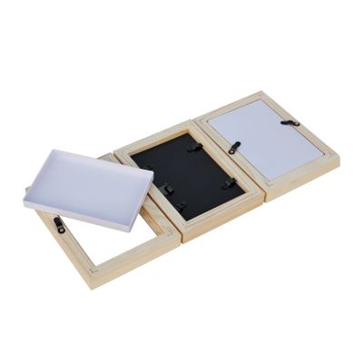 Baby Handprint and Footprint Clay Photo Frame Kit - NATURAL