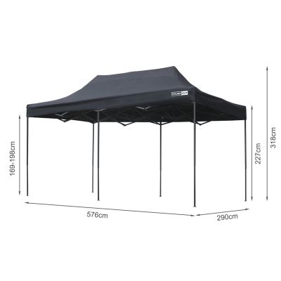 Toughout Breeze Gazebo 3 x 6m - Black