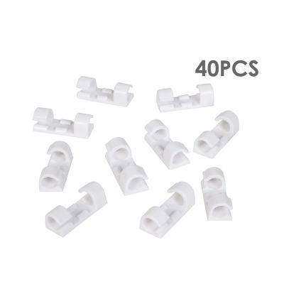 40 x Self Adhesive Cable Clips Cable Clamp Cable Organiser Cable Management