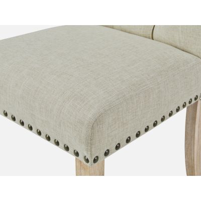 LAYLA 2PCS Upholstered Dining Chair - BEIGE