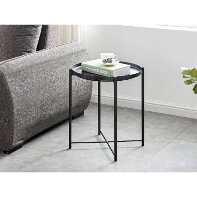 Ellison Round Side Table Coffee Table - Black