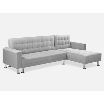 COLORADO 3 Seater Sofa Bed Futon with Chaise - LIGHT GREY