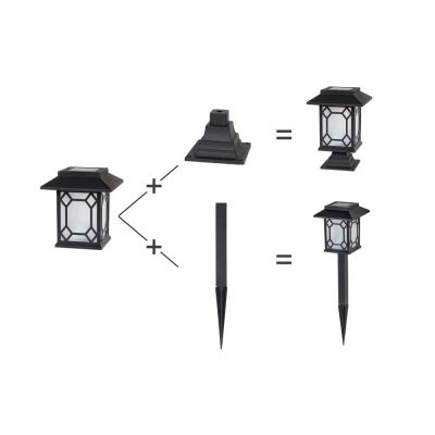 Square Solar LED Fence Light Outdoor Garden Post Cap Lamp