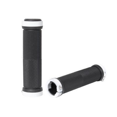 Dual Lock on Bicycle Bike Handlebar Grips 2PCS - WHITE