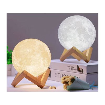 3D Moon Desk Lamp Night Light with Stand