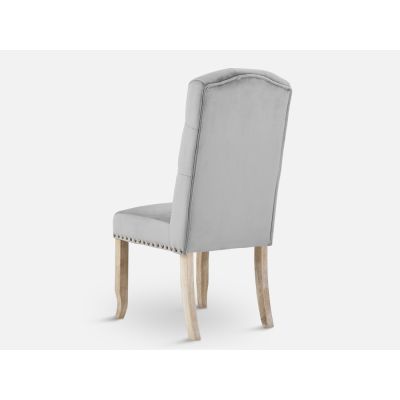 LAYLA 2PCS Velvet Dining Chair - GREY