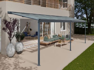 Toughout Patio Canopy Roof 5.57m x 3m - Charcoal Grey