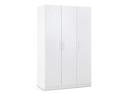 MAKALU Wardrobe 3 Door Storage Shelves - WHITE