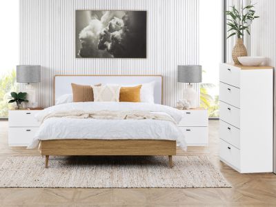Hekla Bedroom Storage Package with Tallboy - White