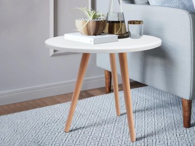 Elza Round Side Table Coffee Table 50cm