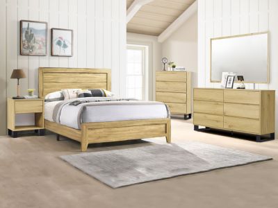 FROHNA Bedroom Storage Package with Bedside Table- OAK