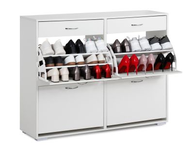 Rotoroa 6 Drawer Shoe Cabinet Storage Rack - White