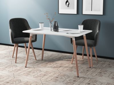 SANA Dining Table Rectangle 120x80cm - WHITE