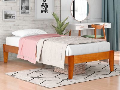 MERI Single Wooden Bed Frame - OAK