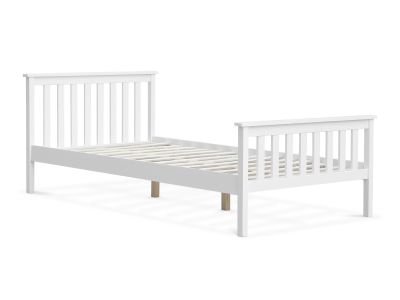 Andes King Single Wooden Bed Frame - White