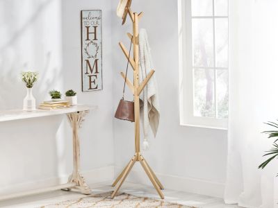 Wooden Clothes Rack Coat Hanger Stand - Wood