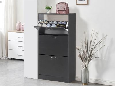 Matilda 3 Drawer Shoe Cabinet Storage Rack - Black