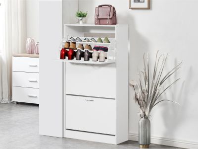 Anau 3 Drawer Shoe Cabinet Storage Rack - White
