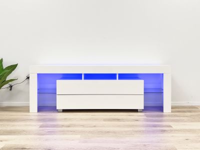 Dothan 1.6m LED Entertainment Unit - White