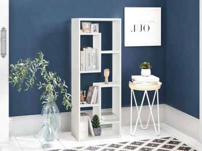 Nyasa Bookshelf Display Shelf Bookcase Stand Rack - White