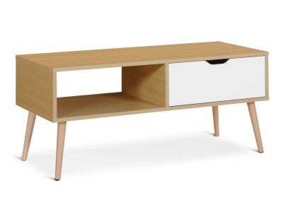 Riley 1 Drawer Wooden Coffee Table - Oak