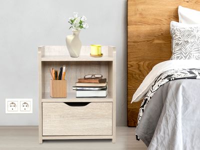 Knox Bedside Table Nightstand - Maple