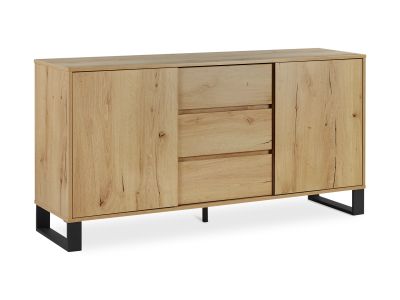 Frohna Sideboard Buffet Table with 3 Drawers - Oak
