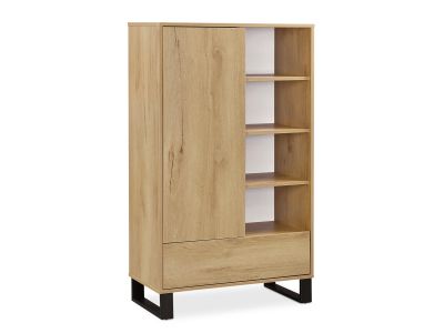 Frohna Bookshelf Cabinet with Drawer - Oak