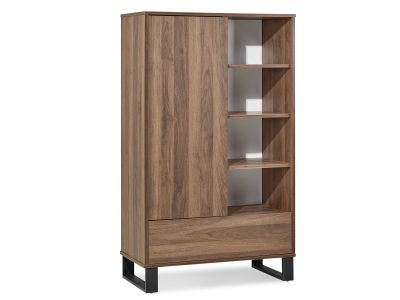 Frohna Bookshelf Cabinet with Drawer - Walnut