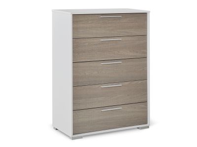 Waipoua 5 Drawer Tallboy - GREY OAK