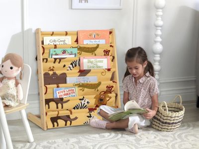 Mapam Wooden Kids Bookcase - Pattern