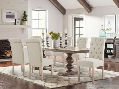 Zoey 6 Piece Upholstered Dining Chair - Beige