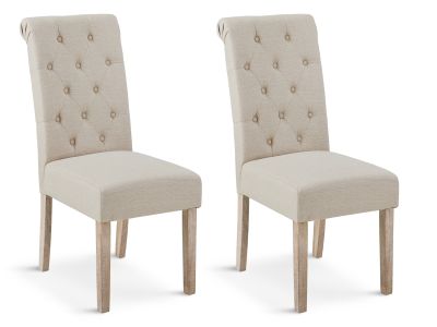 Zoey Upholstered Dining Chair - Set of 2 - Beige