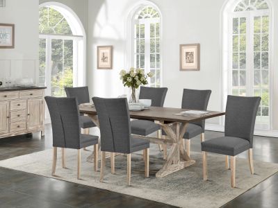 Grace 6 Piece Upholstered Dining Chair - Dark Grey