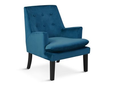 Mila Velvet Arm Chair - Blue