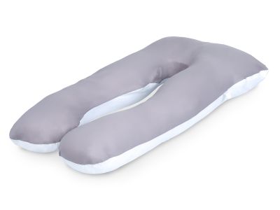 Pregnancy Maternity U-Shape Pillow - GREY + WHITE