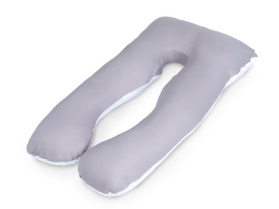 Pregnancy Maternity U-Shape Pillow - Grey + White