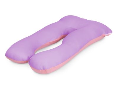 Pregnancy Maternity U-Shape Pillow - Pink + Purple