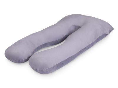 Crystal Velvet Pregnancy Maternity U-Shape Pillow - Dark Grey